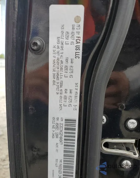 2015 Chrysler 300C из США, поврежденный, VIN 2C3CCAKG2FH849477